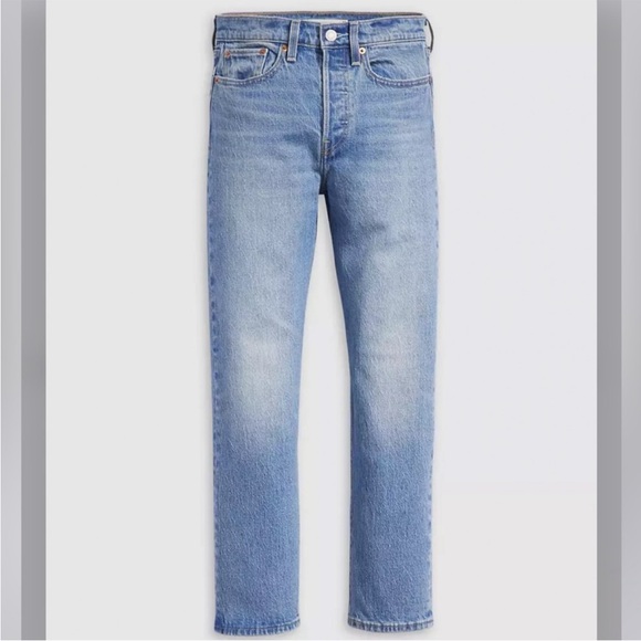 Levi’s 34 x 28 Jeans Wedgie Straight Ankle button fly Christina Light Wash NWT - Picture 9 of 14